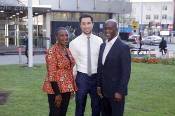 Mayor Damien Egan with Mayoress of Lewisham Barbara Gray and Mayoral Adviser Royston John